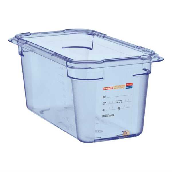 Boite alimentaire ABS GN1/4 h15cm bleue Araven