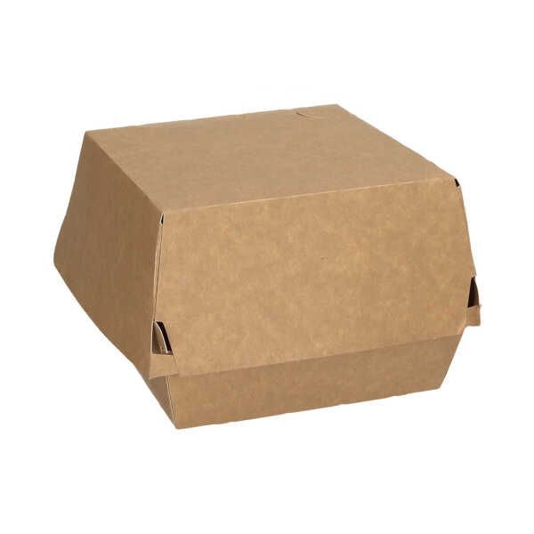 Boite burger carton 11x11xh7cm brune