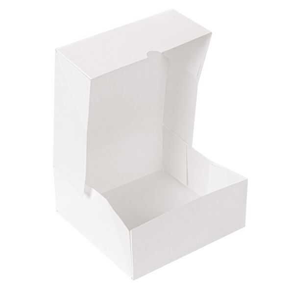 Boite patisserie 19x19xh5cm blanche