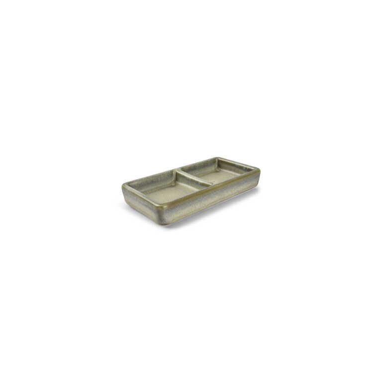 Plat 2 compartiments 12x6cm Green Usko Fine2Dine