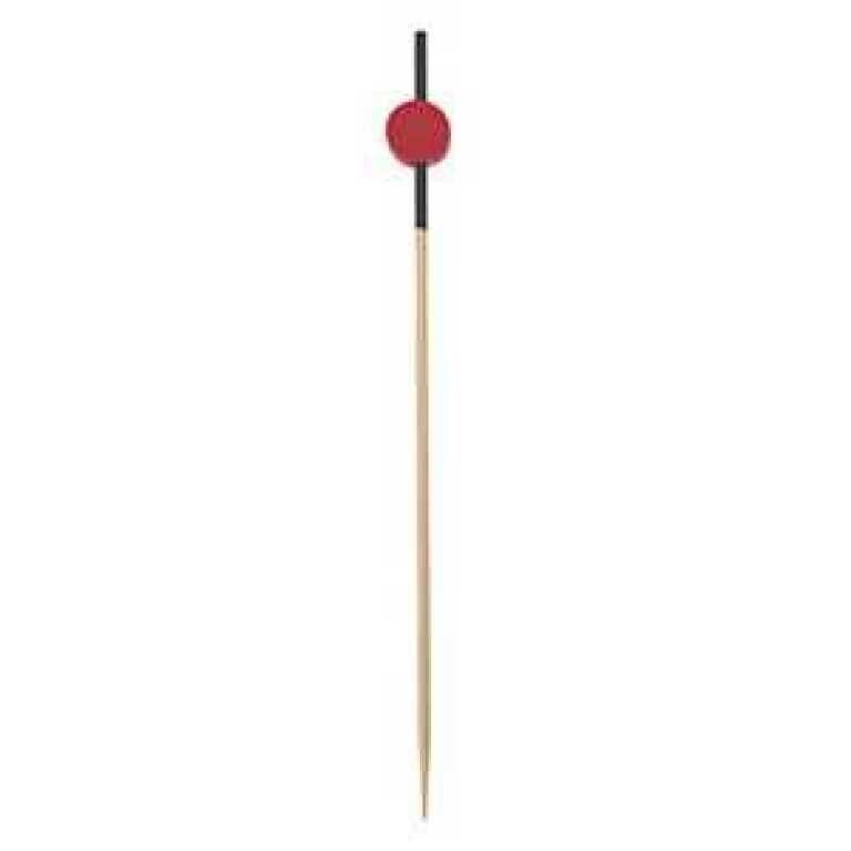 Pique bambou boule rouge 12cm