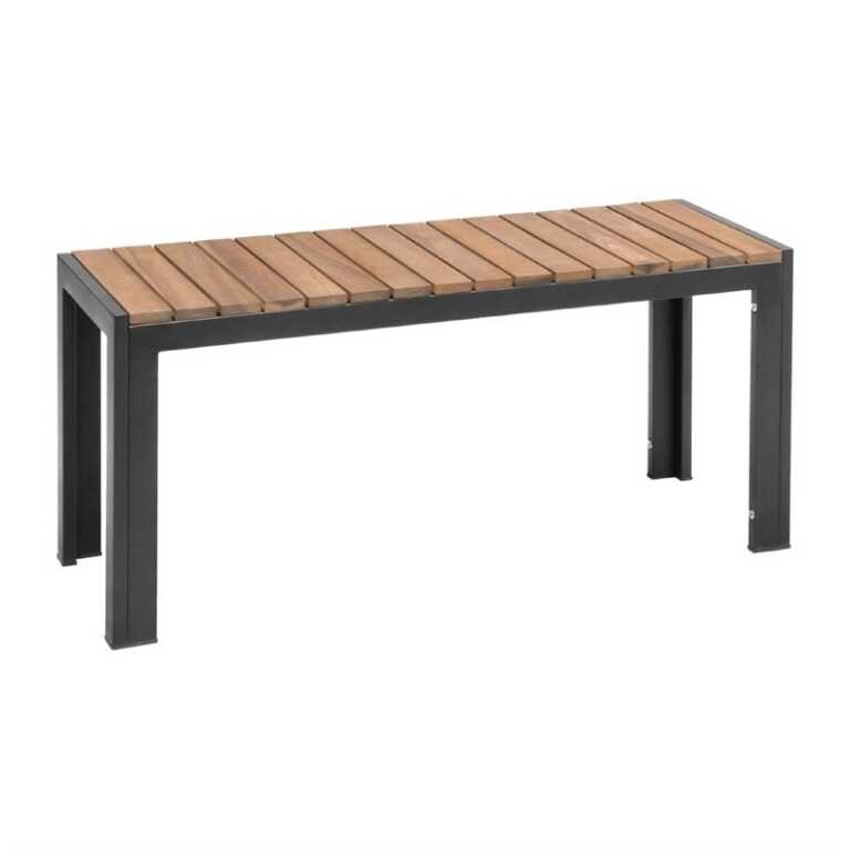 Bancs acier et acacia 100cm Bolero