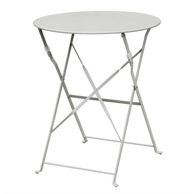 Table acier pliable 60cm grise Bolero