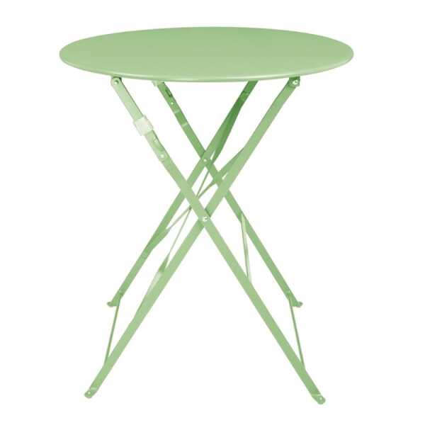 Table acier pliable 60cm vert Bolero