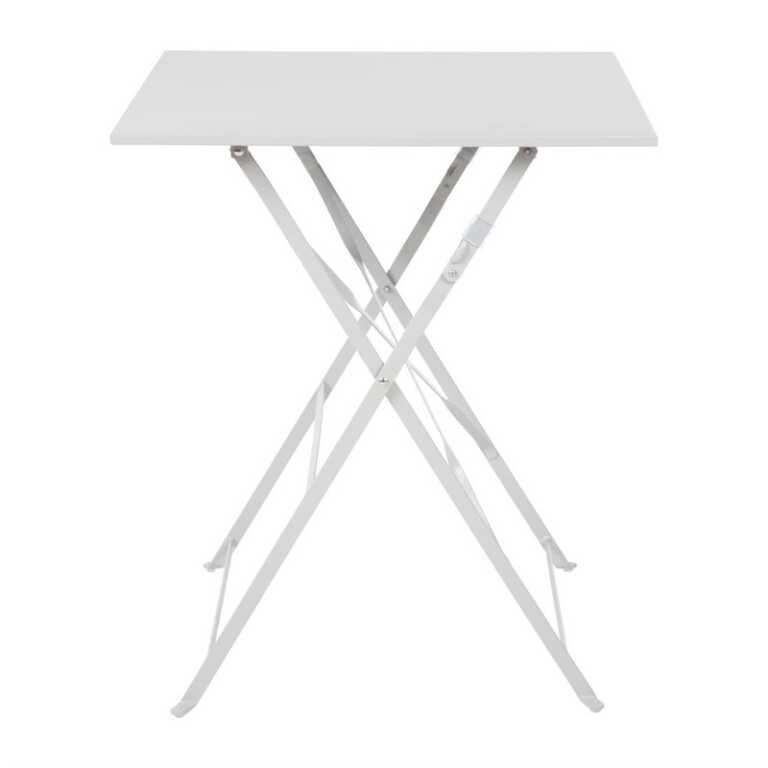 Table acier pliable 60x60cm grise Bolero