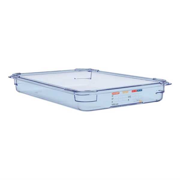 Boite alimentaire ABS GN1/1 h6,5cm bleue Araven