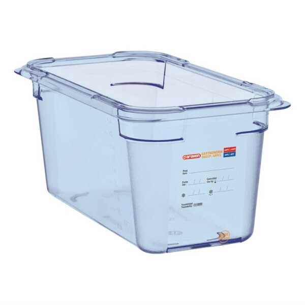 Boite alimentaire ABS GN1/3 h15cm bleue Araven