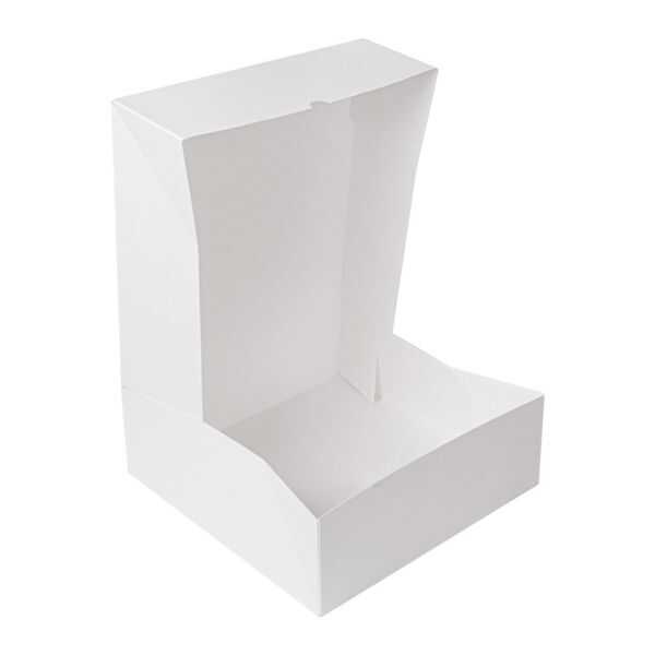 Boite patisserie 15x15xh8cm blanche