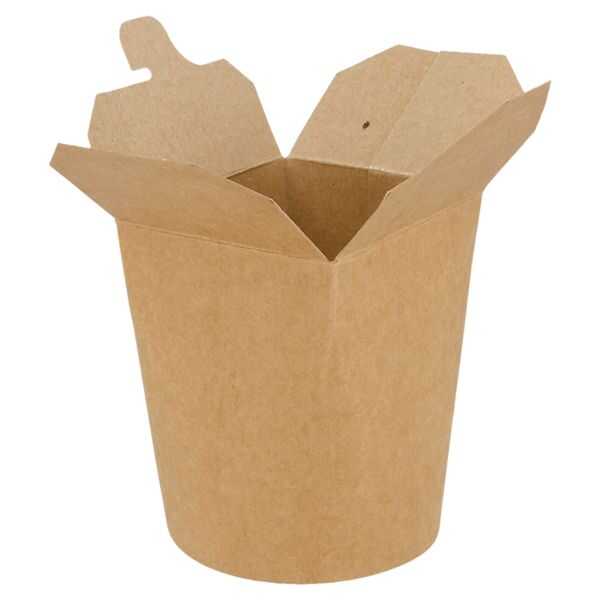 Pot à nouilles carton Ø8xh8,5cm 480ml brun