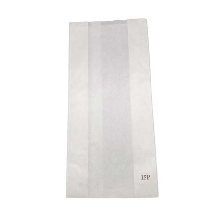 Sac papier 15P 21,5x47cm blanc