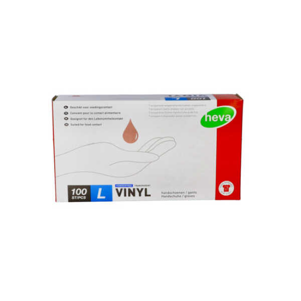 Gant vinyle non poudré blanc L